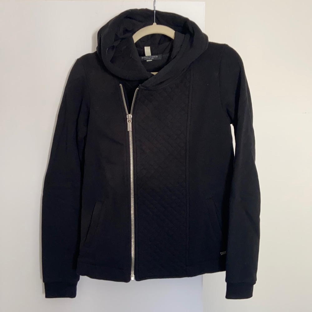 Scotch & Soda Quilted Moto Sweater Jacket